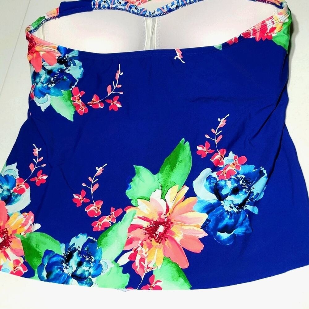 24th & Ocean Tankini Swimsuit Womens L XL Separates Halter Top Bottom New - Picture 12 of 16